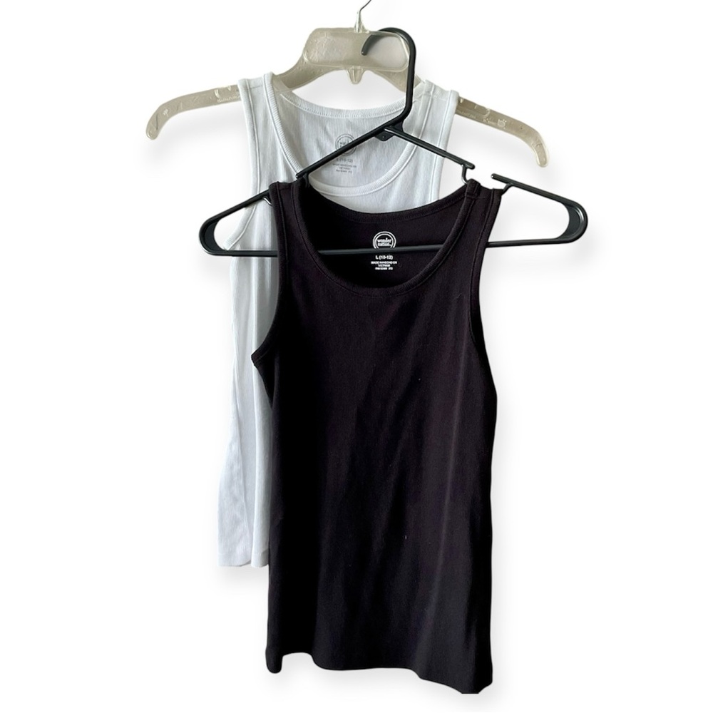 Wonder Nation Black and White Kids Tank Tops